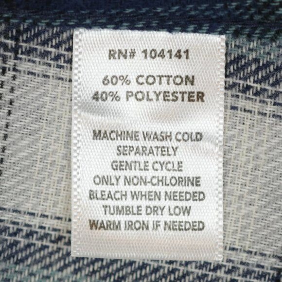 Field & Stream Women's Small Blue White Plaid Long Sleeve Button Up Shirt NWT - Picture 8 of 8